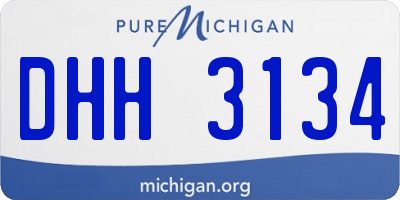 MI license plate DHH3134