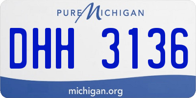 MI license plate DHH3136