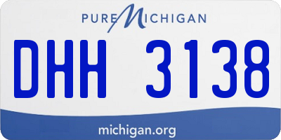 MI license plate DHH3138