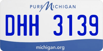 MI license plate DHH3139