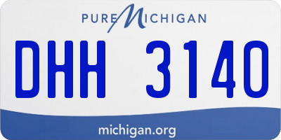 MI license plate DHH3140