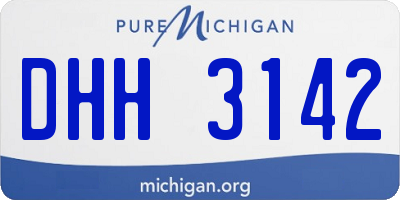 MI license plate DHH3142