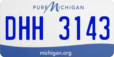 MI license plate DHH3143