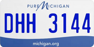 MI license plate DHH3144