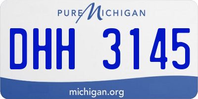 MI license plate DHH3145