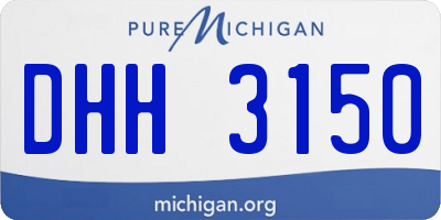 MI license plate DHH3150