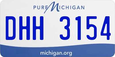 MI license plate DHH3154