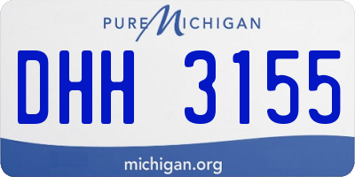 MI license plate DHH3155