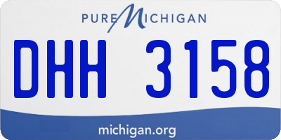 MI license plate DHH3158
