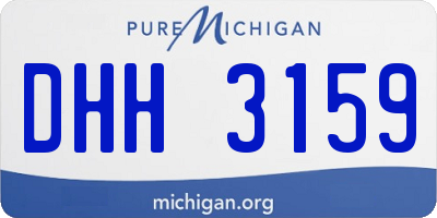 MI license plate DHH3159