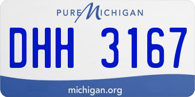 MI license plate DHH3167