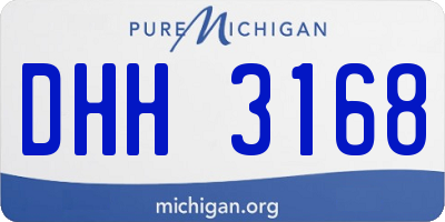 MI license plate DHH3168