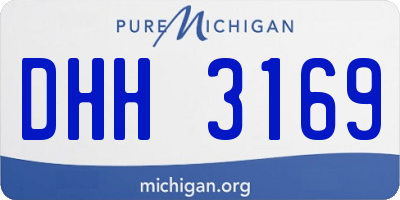 MI license plate DHH3169