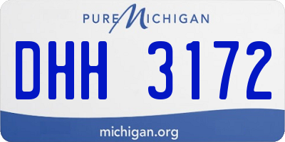 MI license plate DHH3172