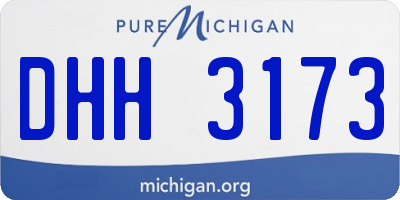 MI license plate DHH3173