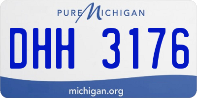 MI license plate DHH3176