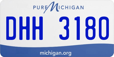 MI license plate DHH3180