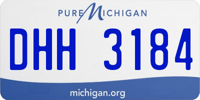 MI license plate DHH3184