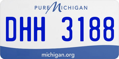 MI license plate DHH3188