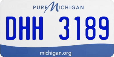 MI license plate DHH3189