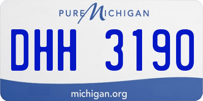 MI license plate DHH3190