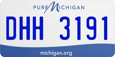MI license plate DHH3191