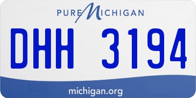 MI license plate DHH3194