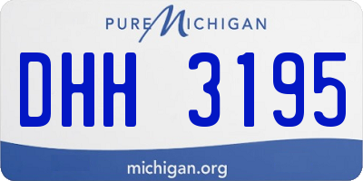 MI license plate DHH3195