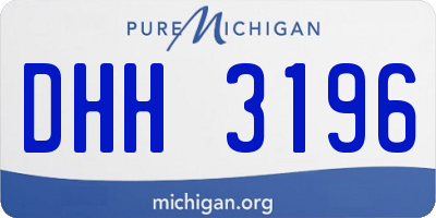 MI license plate DHH3196