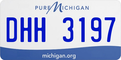 MI license plate DHH3197
