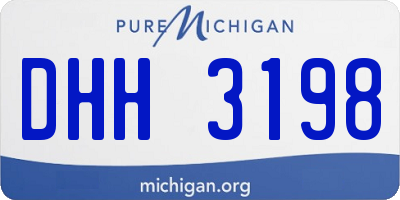 MI license plate DHH3198