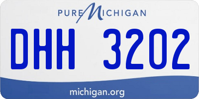 MI license plate DHH3202
