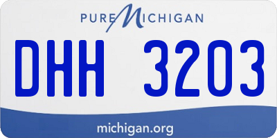 MI license plate DHH3203