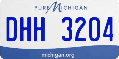 MI license plate DHH3204