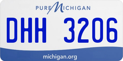 MI license plate DHH3206