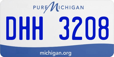 MI license plate DHH3208