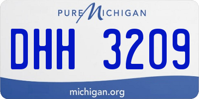 MI license plate DHH3209
