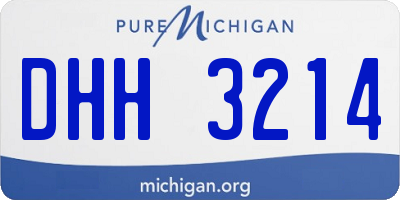 MI license plate DHH3214