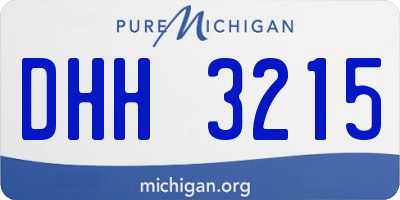 MI license plate DHH3215
