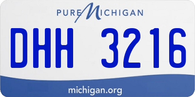 MI license plate DHH3216