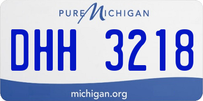 MI license plate DHH3218