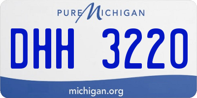 MI license plate DHH3220