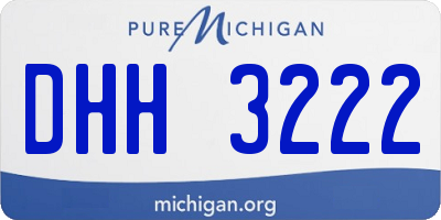 MI license plate DHH3222