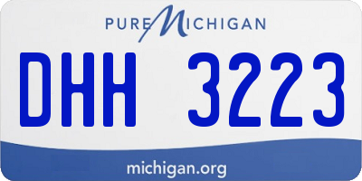 MI license plate DHH3223