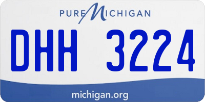 MI license plate DHH3224