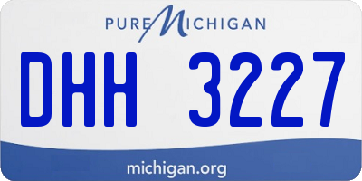 MI license plate DHH3227