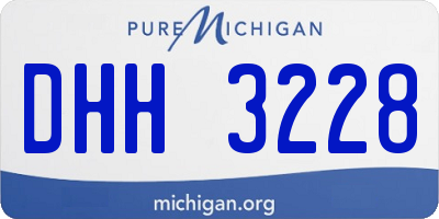 MI license plate DHH3228