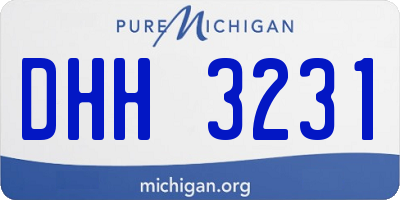 MI license plate DHH3231