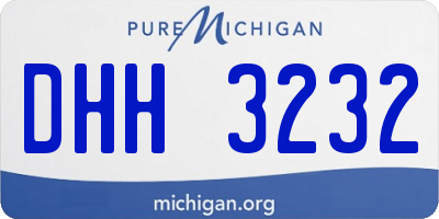 MI license plate DHH3232