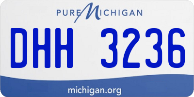 MI license plate DHH3236